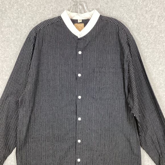 Wah Maker Shirt Size LT Frontier Western Band Collar Reenactment Pioneer USA - Picture 2 of 11